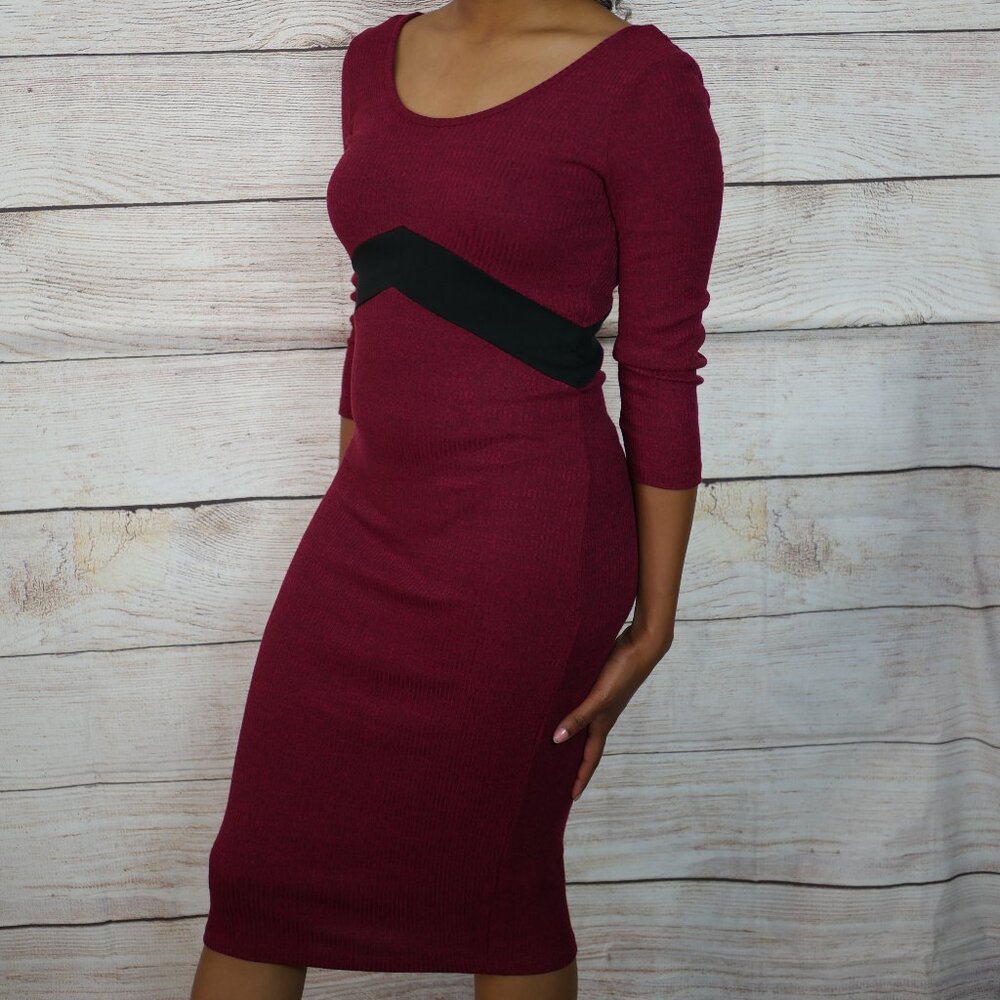 Burgundy Bodycon Dress